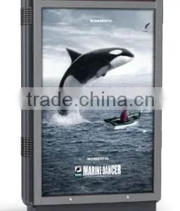 Outdoor Street Advertising Waste Bin Display Rolling Board thumbnail-1
