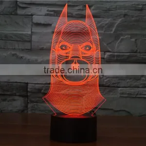 2016 New Cool 3D NIGHT LAMP Batman Shapes Decorative Bedroom Lights Micro USB LED Table Lamp Night Light For Child thumbnail-1