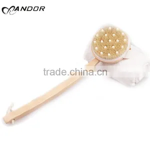 Long Wooden Handle Soft Massage Back Wash Brush thumbnail-2