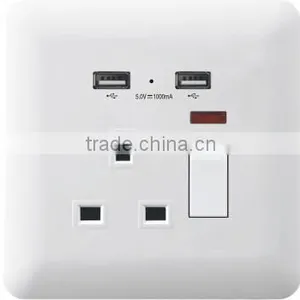 3 Pin British Eletric Socket,usb Wall Socket thumbnail-1