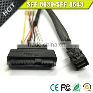 1m Mini SAS SFF-8639 68P to SFF-8643 36P Straight Cable thumbnail-2