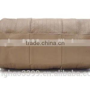 New Design Women's Leather Travel Bag,cylindrical Brown Duffle Bag thumbnail-3