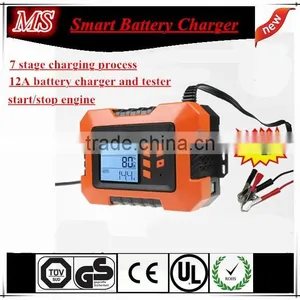 Smart 12A Car Battery Charger With LCD Display thumbnail-3