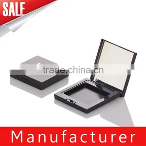 Hot Sale Black Square Cosmetic Compact Packaging With Mirror thumbnail-1