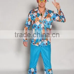 Wholesale Long Bohemian Hippie Pants Dresses Mens Costume Fashion Indian Hippie Clothing With Glasses and Headbands thumbnail-2