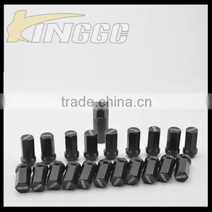 Black Universla Iron Auto Racing Car Wheel Bolts And Nuts thumbnail-4