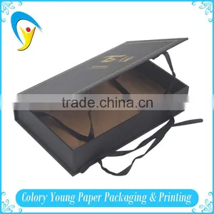 Guangzhou Factory Fibreboard Clamshell Cosmetic Box With Ribbon Handle thumbnail-3