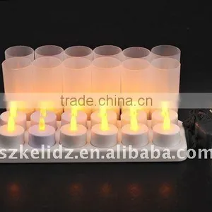12 Pack Tea Light Led Rechargeable Electronic Candle thumbnail-1