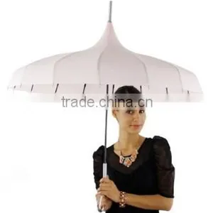 16 Ribs Pagoda Umbrella of Lady Rain Umbrella thumbnail-2