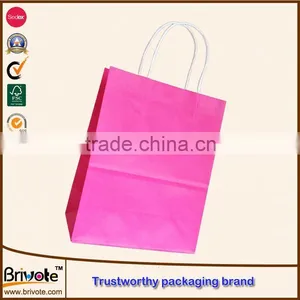 Orange Color Paper Bag/hot Stamping Paper Bag/bitumen Kraft Paper Bag thumbnail-2