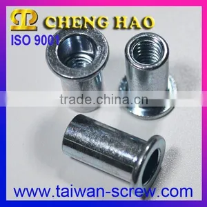 Manufacturer Stainless Steel Round Body Series Open End Flat Head Rivet Nuts thumbnail-4