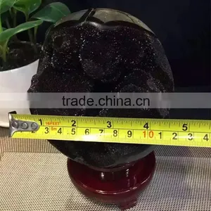 Natural Rock Septarium Geode Crystal Stone Ball Hemisphere Ornaments thumbnail-4