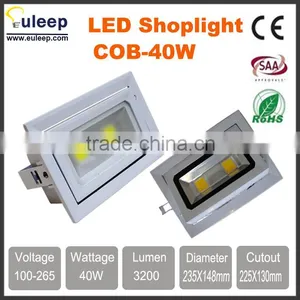 20W-30W-40W-50W LED Squaredownlight, LED Retangle Downlight, Led Shoplight,ceiling Downlight With Frosted Glass/anti-dazzle pc thumbnail-2