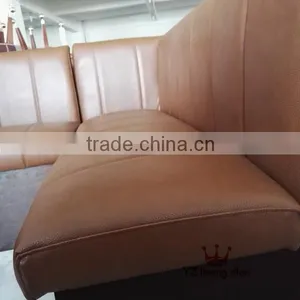 Customed u Shape Leather Booth With Lowback Booth YK205 thumbnail-3