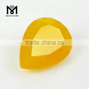 New Arrival Faceted Pear Cut 10 x 14 Loose Stone Yellow Agate thumbnail-3