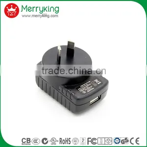 High Speed ac dc 5v 1a Australia Usb Charger Adapter With SAA Certification thumbnail-1
