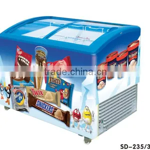 151L Top Glass Door Mini Ice Cream Freezer thumbnail-3