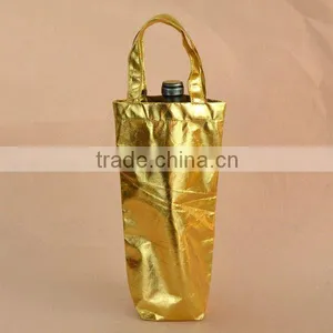 Gold/Silver Metallic Fabric Drawstring Favor Bags Pouch (directly From Factory) thumbnail-4