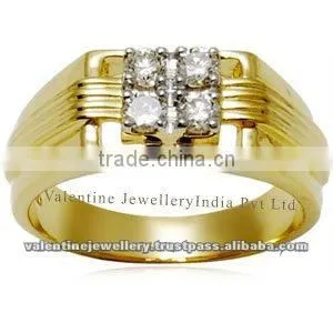 Mens Gold Ring, Designer Mens Ring, Men Ring Designs thumbnail-1