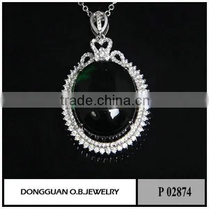The Newest Brass Jade Pendant/factory Price Jewelry Pendant thumbnail-1