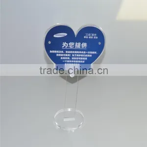 Heart Shape Transparent Fashion Acrylic Sign Holder 8.5x11 thumbnail-1