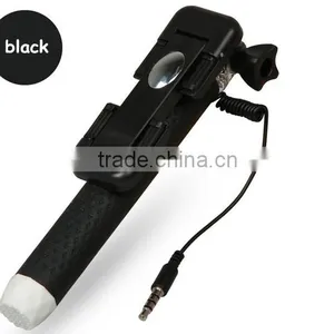 3.5MM Audio Cable Take Pole Selfie Stick - Self-portrait Monopod With Cell Phone Clamp - Extendable Selfie Stick Monopad thumbnail-2