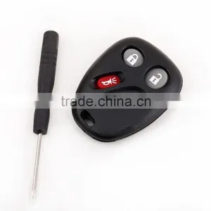 3 Button Replacement Keyless Entry Remote Key Shell Case Button Pad With Screwdriver thumbnail-1