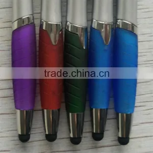 High Demand Export Products Lacquer Silver Barrel 2 in 1 Touch Screen Stylus Pen thumbnail-4