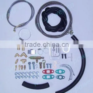 COMPLETE TURBO OIL LINE INLET DRAIN RETURN KIT T3T4 T3 T4 T70 T04S T04Z T4E thumbnail-1