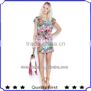 China Wholesale Fashion Floral Print Designer Dresses Sexy Dress Summer Dresses Womens Dresses thumbnail-1