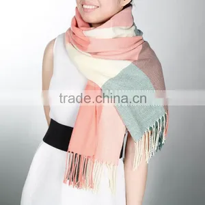 Top Quality!!! 2016 Long Fashion Casual Warm Cashmere Shawl Plaid Knitted Women Scarves thumbnail-5