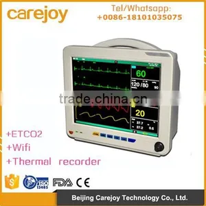 CE Approved 6 Parameter 12 Inch Patient Monitor Wifi Thermal Recorder ETCO2 IBP Optional thumbnail-1