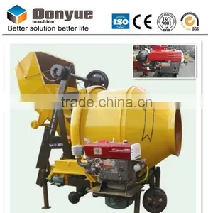 12 HP NEW 350l Manual Diesel Trailer Concrete Pump With Mixer Hot Selling in Africa thumbnail-1