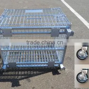 Mesh Box Wire Cage Metal Bin Storage Container Wire Mesh Containers thumbnail-1