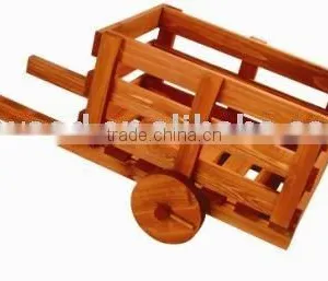 Garden Tool Wood Wheel Barrow Hay Cart thumbnail-1