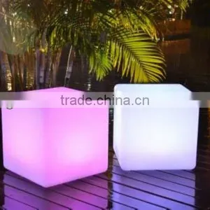 Remote Control Multi Color Change Plastic 3D RGB LED Cube Chair Bench thumbnail-1