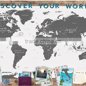 Scrape Map World Map Personalized Scrape off XL Size Unique and Large World Map Poster With a Layer AMA-16 thumbnail-4