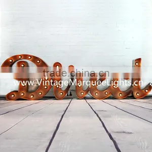 Shop Front Vintage Metal Lighting LED Letters Waterproof and Long Working Life thumbnail-2