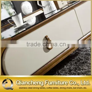 Glass Top tv Stand Wooden Cabinet Modern Hotel Furniture thumbnail-4