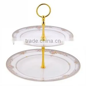 Porcelain Double Cake Dinner Plate thumbnail-1