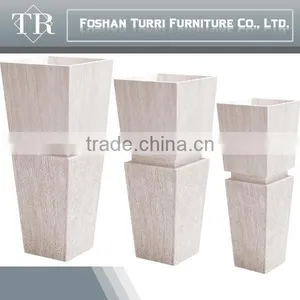 Modern Travertine Design Marble Top Wooden Flower Stand thumbnail-4