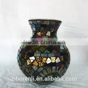 Egypt Style Mirrored Mosaic Antique Murano Vases thumbnail-3