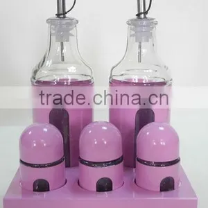 Pink Plastic Sleeves Cylinder Glass Salt and Pepper Wedding Favors thumbnail-1