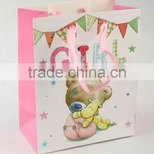 Printed Foldable Gift Bag With Bear Pattern/ Shopping Paper Bag thumbnail-3