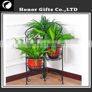 Chinese Factory Flower Pot Rack Hot Sale Iron Flower Pot Stand Plant Display Rack thumbnail-1