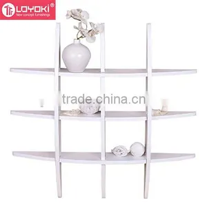 29.5 Inch x 4.25 Inch x 29.5 Inch Globe Cross Display Sudoku Wall Shelf Easy Assembly Wood Floating Shelf thumbnail-5