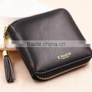 Custom High-Quality Multi-color Leather Woman Zip Wallet thumbnail-2