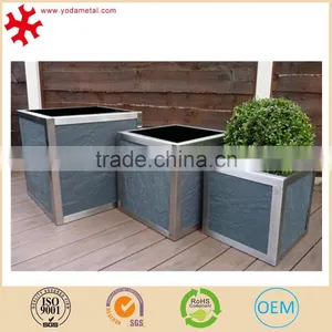 Square Stainless Steel Large Garden Outdoor Flowerpot Stand thumbnail-1