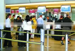 Retractable Stainless Steel Queue Line Stanchion /stand/barrier thumbnail-1