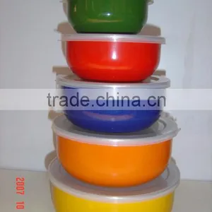 Enamel Storage Bowl Mixing Bowl Salad Bowl Food Container thumbnail-4